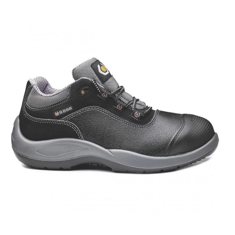 Base Protection, Mozart Safety Shoes for Men and Women, Black, Size 9