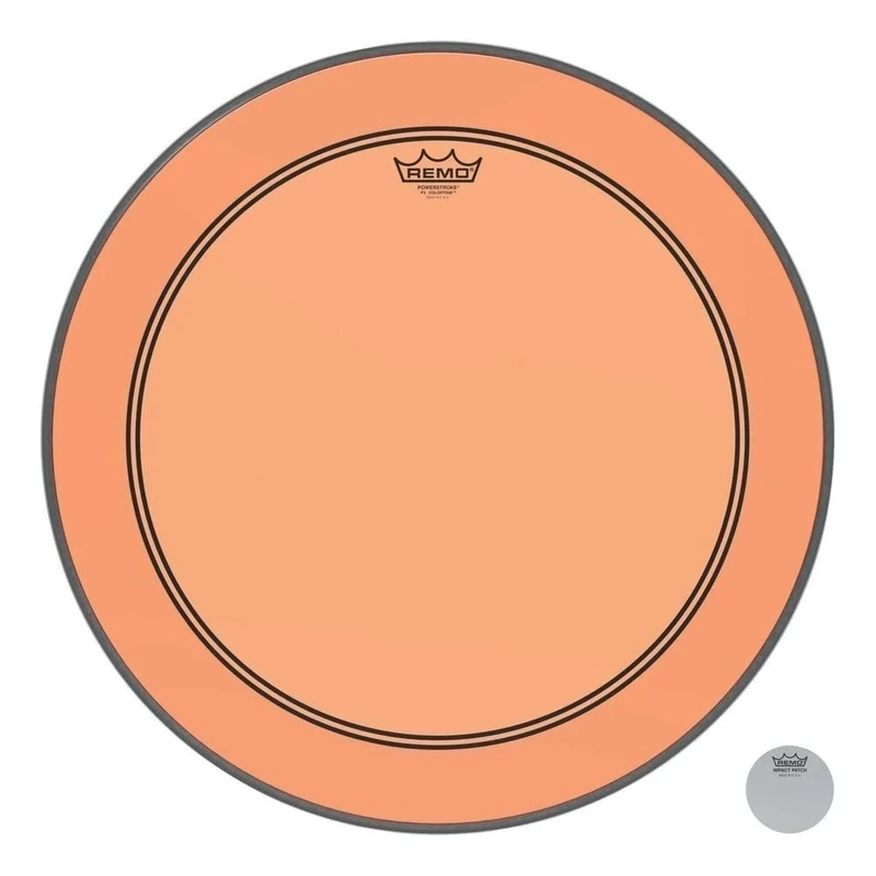 Remo Colortone Powerstroke 3 Clear Bass Drum 16 Inches Orange P3-1316-CT-OG
