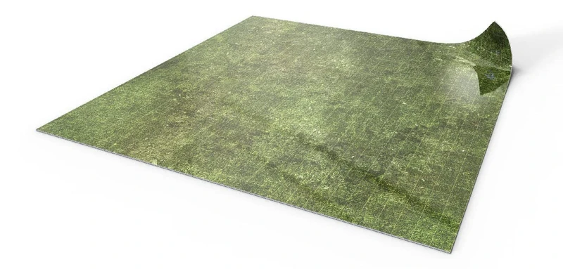 PLAYMATS RPG Dry Erase Mat 80 x 80 cm with Grid - Dry Erase Combat Mat for Role Play, Dungeons and Dragons (D&D), Pathfinder - Grass (Square) - Image 1