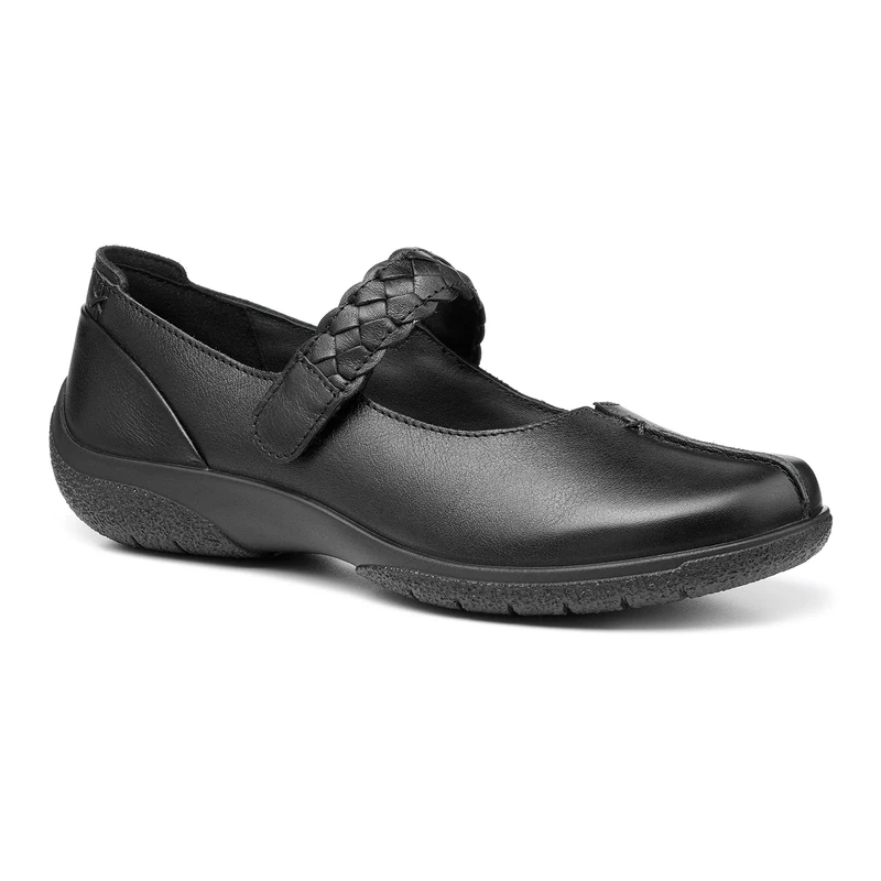 Hotter Women's Shake II Mary Janes Shoes Black Wide 8