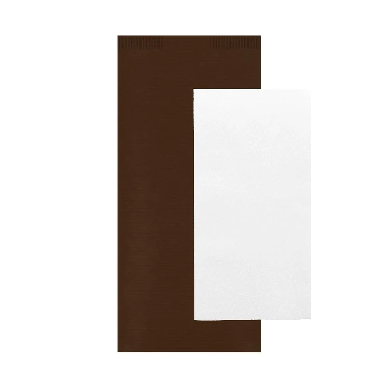 Pack of 300 White Napkins Enf. 'Airlaid' 40 x 32 cm 'Just In Time Closed' 40 + 10Pe G/M2 11 x 25 cm Laid Chocolate Kraft
