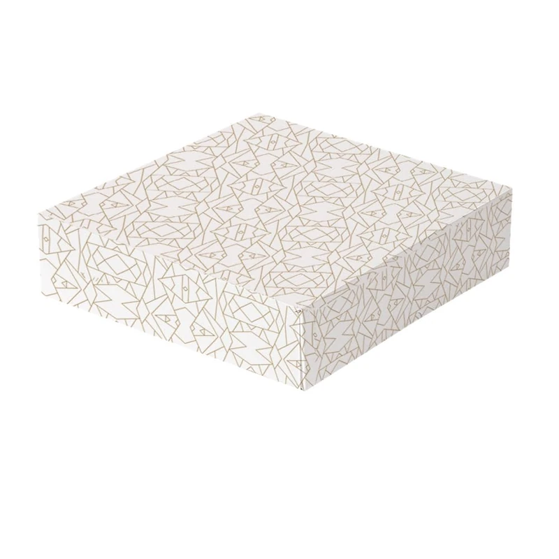 Pack of 50 – Pastry Boxes without Window 'Thepack' 250 g/m2 23 x 23 x 7.5 cm White Cardboard Nano-Micro - Image 1