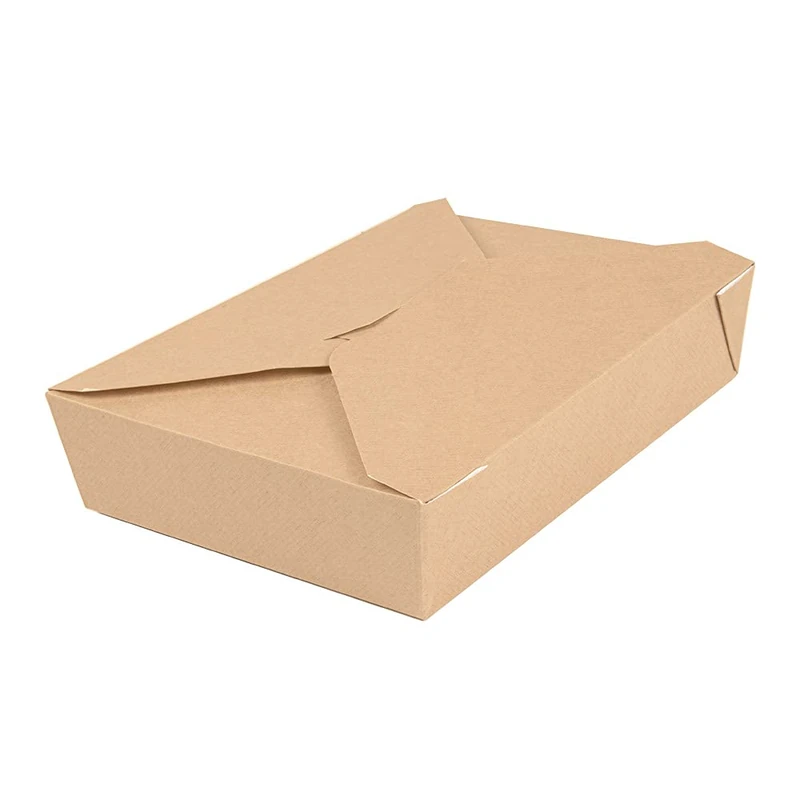 300 Units - American Microwavable Boxes 'Thepack' 1470 ml 220 + 12Pp G/M2 19.6 x 14 x 4.5 cm Natural Corrugated Cardboard Nano-Micro - Image 1