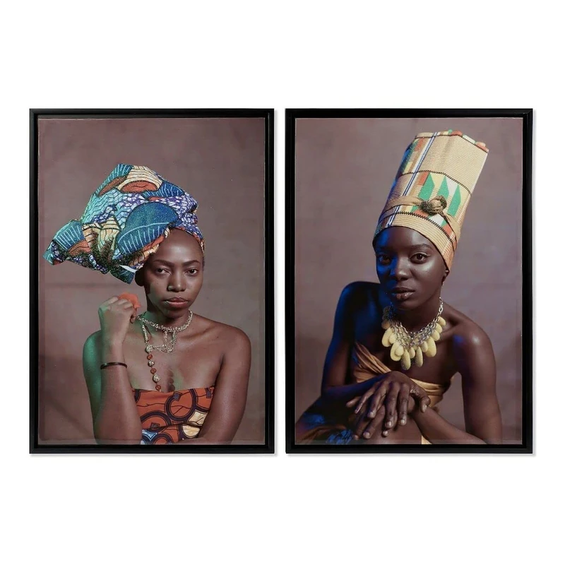 DKD Home Decor African Art Picture (65 x 3.5 x 90 cm) - Image 1
