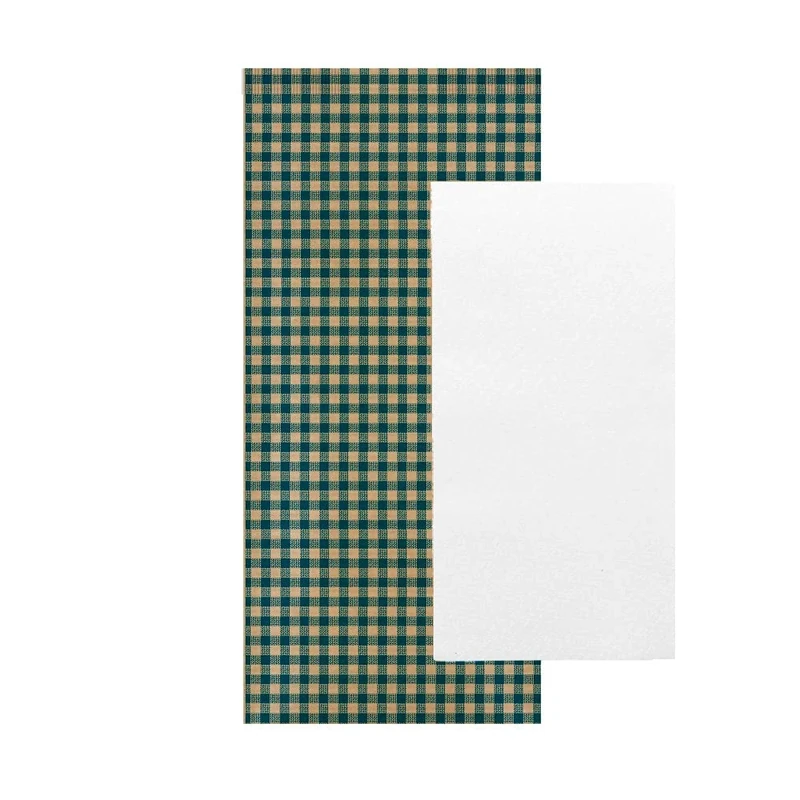 300 units - White Napkins Enf. 'Airlaid' 40X32 Cm 'Just In Time Closed' 40 + 10Pe G/M2 11X25 Cm Blue Vichy Kraft Verjurado