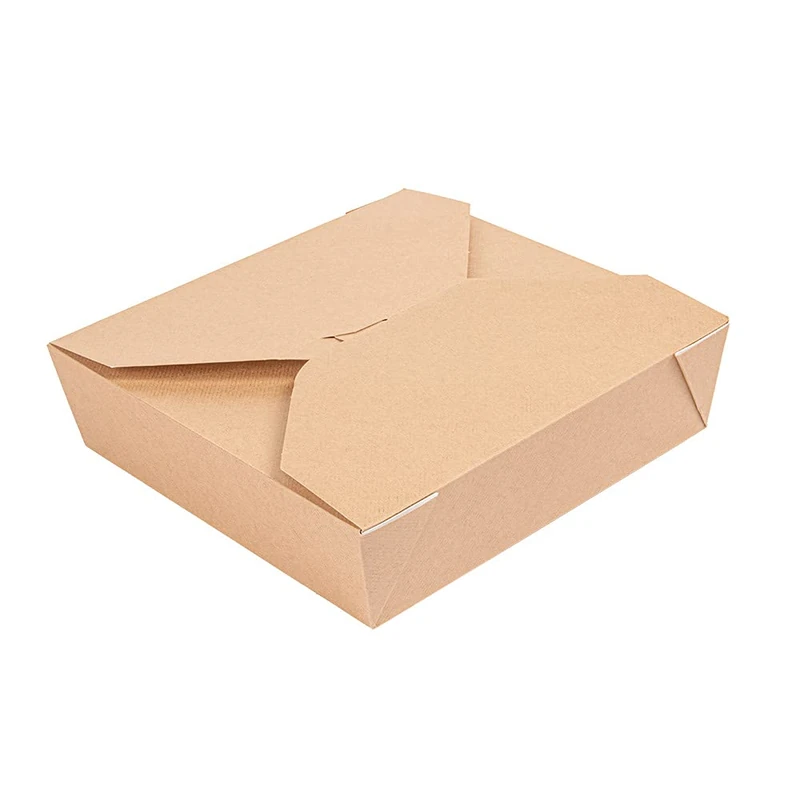 100 Units – American Microwavable Boxes 'Thepack' 2910 ml 240 + 12 Pack G/M2 21.7 x 21.7 x 6 cm Natural Corrugated Cardboard Nano-Micro - Image 1
