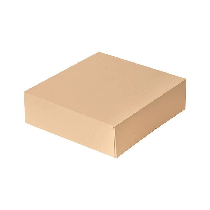 50 Units – Pastry Boxes without Window 'Thepack' 240 g/m2 23 x 23 x 7.5 cm Natural Corrugated Cardboard Nano-Micro