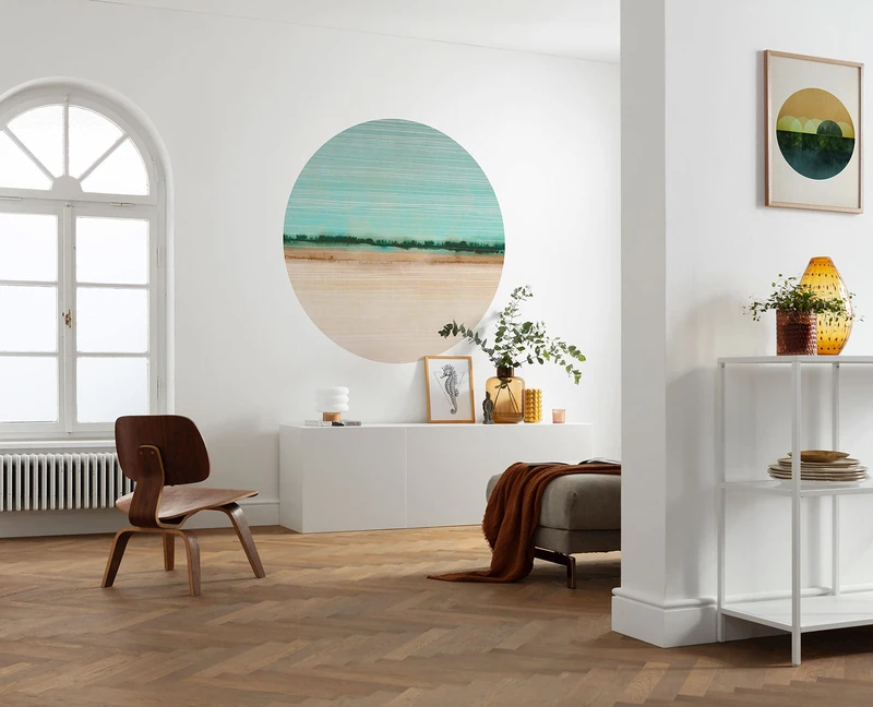 Komar Beachside Round Self-Adhesive Wallpaper - 125 cm