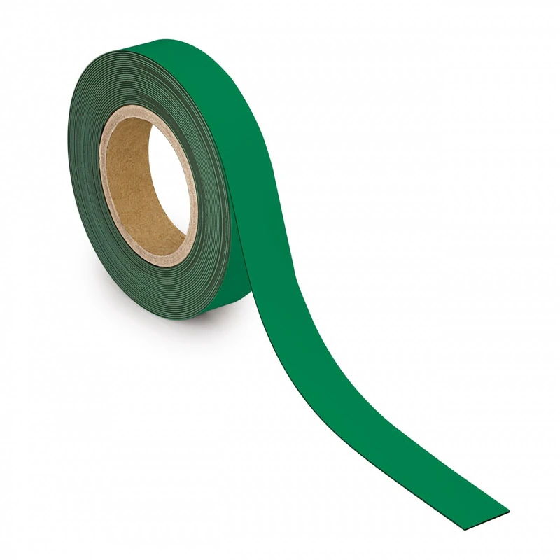 MAUL Labelling Tape 30 mm x 1 mm, Writeable Tape with Magnetic Backing, Versatile in Office, Workshop, Warehouse and Kitchen, Can Be Cut to Size, 10 m Length, Green