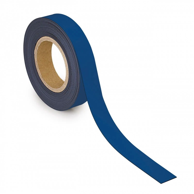 MAUL Labelling Tape 30 mm x 1 mm, Writeable Tape with Magnetic Backing, Versatile in Office, Workshop, Warehouse and Kitchen, Can Be Cut to Size, 10 m Length, Blue