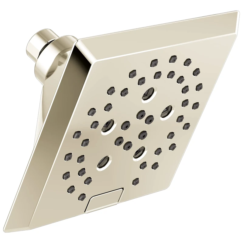 Delta 52664 Universal Showering 5-13/16" Square 1.75 GPM Shower Head Full Spray Pattern with Touch Clean and H2Okinetic Technology - Lumicoat Polished Nickel