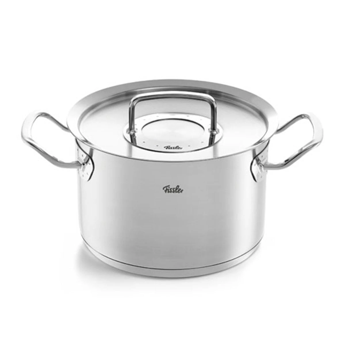Fissler Original Profi Collection/Stainless Steel Saucepan (Ø 20 cm, 3.9L) Pots with Metal Lid, Internal Scaling - Induction