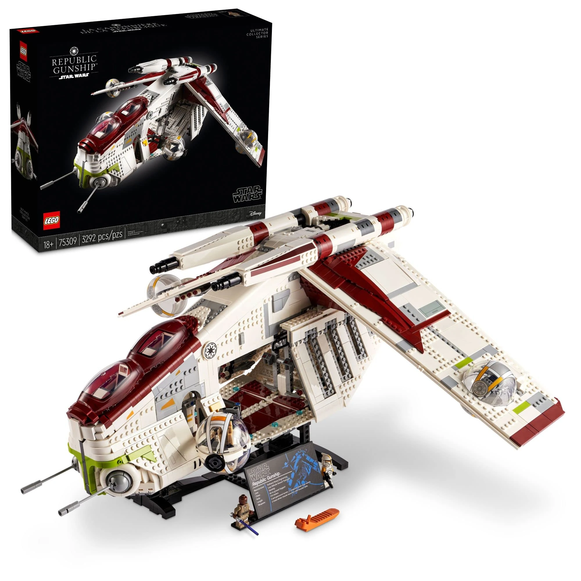 lego Star Wars Republic Gunship 75309 Building Kit; Cool, Ultimate Collector Series Build-and-Display Model (3,292 Pieces)