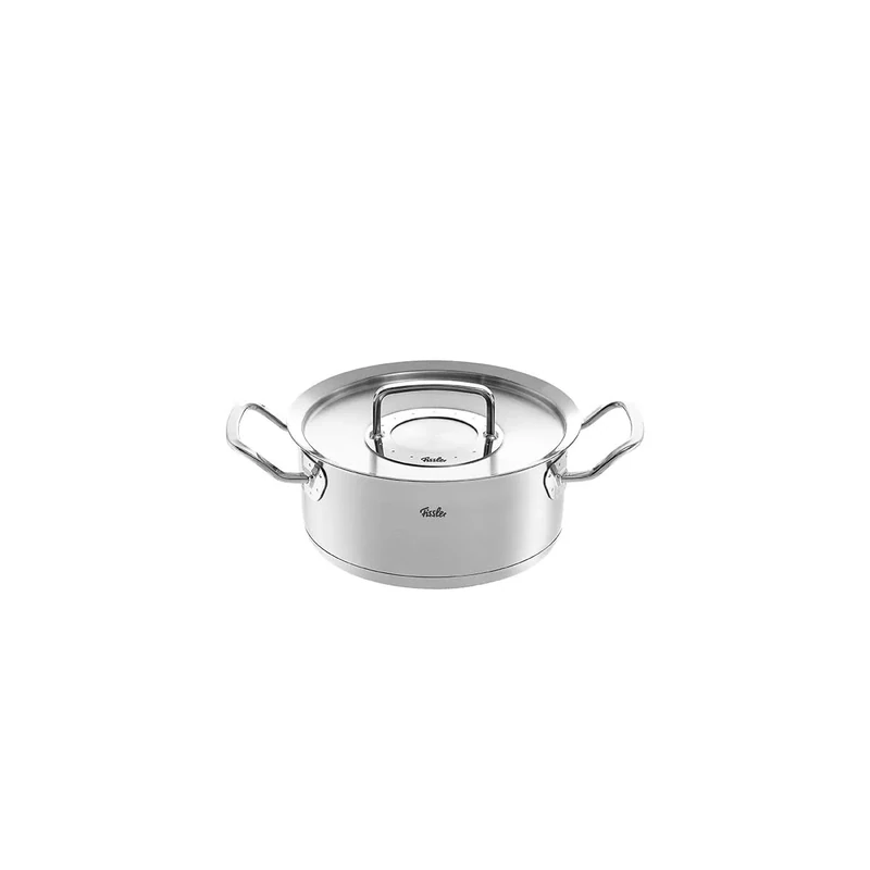 Fissler Original-Profi Collection Stainless Steel Casserole Dish with Metal Lid 20 cm / 2.6 litres Induction, Silver, 084-138-20-000/0
