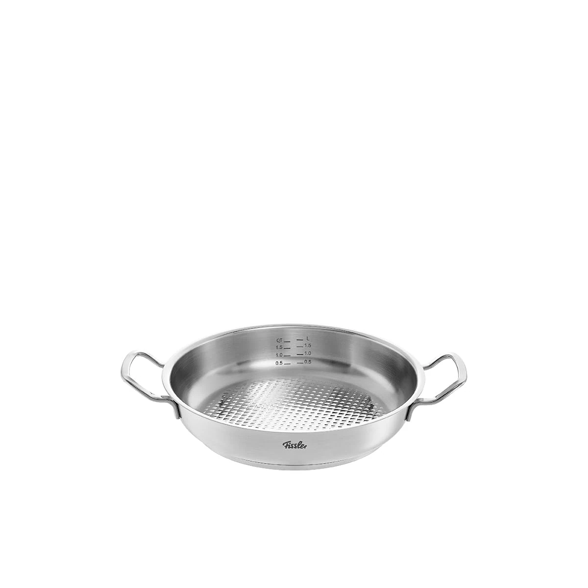 Fissler Original-Profi Collection Stainless Steel Serving Pan Diameter 28 cm 3.0 litres Round Roasting Dish High Rim Uncoated Induction,Silver,084-388-28-100/0