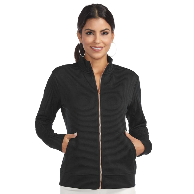Skechers Womens Hoodless Hoodie Go Walk Jacket - Black - M
