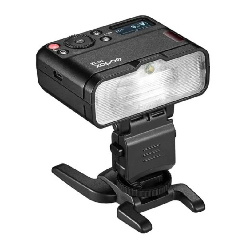 Godox MF12 Flash Macro, 2.4GHz Wireless Control, 3.7V/6.29W Lithium Battery, Compatible with Nikon Sony Canon Fuji Olympus and Panasonic with Modeling Lamp