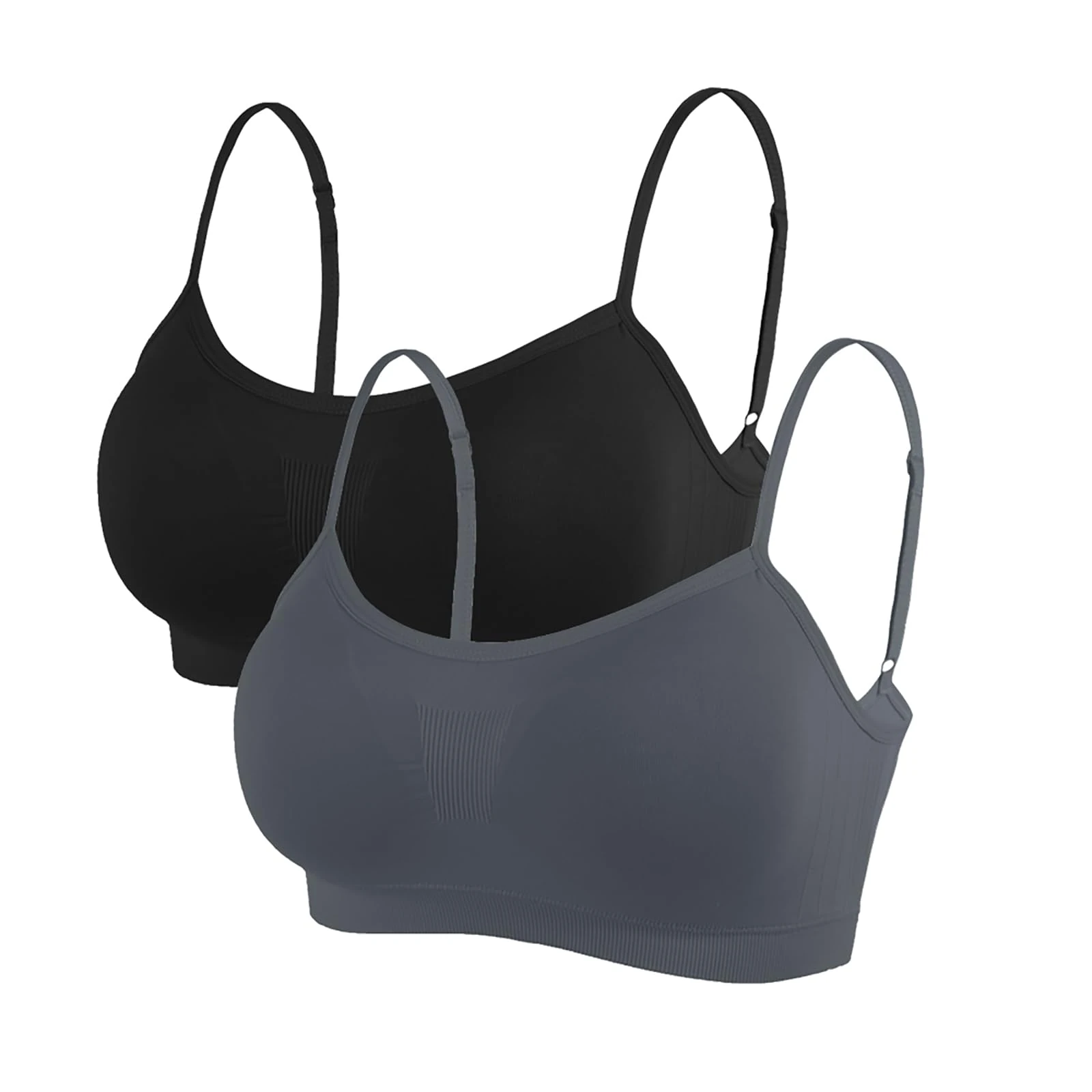 Litthing Women Sports Bra Seamless Comfort Bras Padded Ladies Tops Adjustable Strap Bralettes Vest Style Athletic Wireless Wrap Chest Crop Top for Yoga Fitness Exercise
