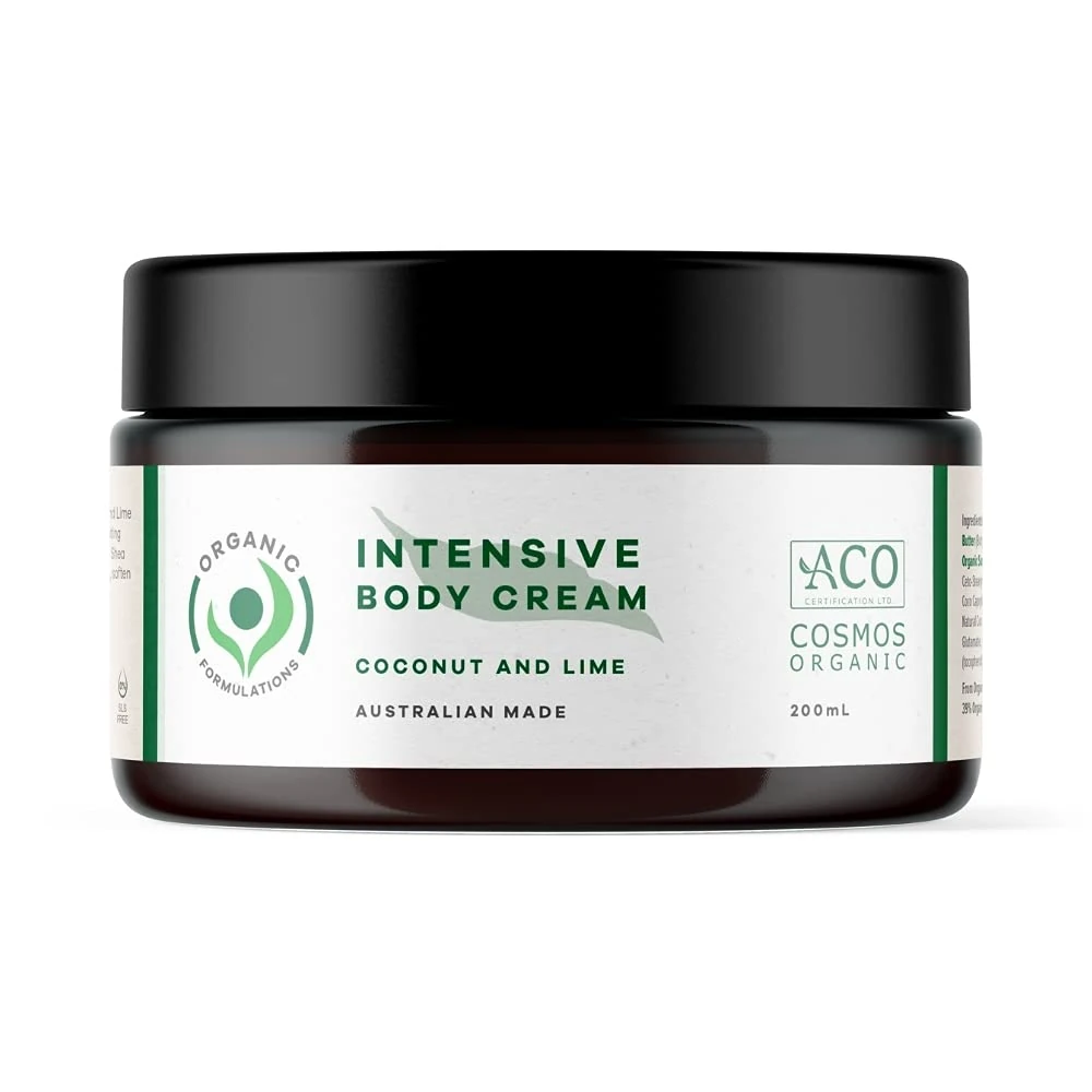 Organic Formulations Intensive Body Cream with Coconut and Lime 200mL