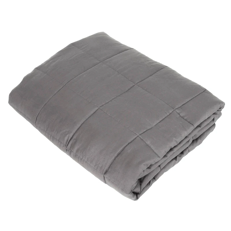 Hodge and Hodge Weighted Blanket Grey Heavy Calming Sleep Therapy Glass Beads 150 x 200cm 9kg