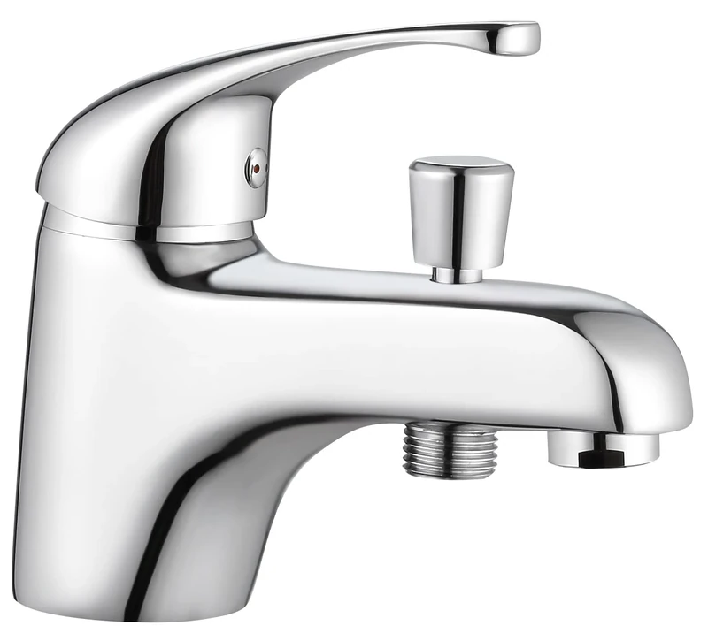 Edouard Rousseau - Cardiff Bath and Shower Mixer - Quick Filling, Eco-Stop Stop - 134 x 116 mm (Projection) - Chrome