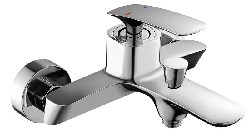 Edouard Rousseau - Orkid Bath and Shower Mixer tap - Invisible Aerator - Ceramic Cartridge - 185 (Length) x 175 mm (Length) - Chrome