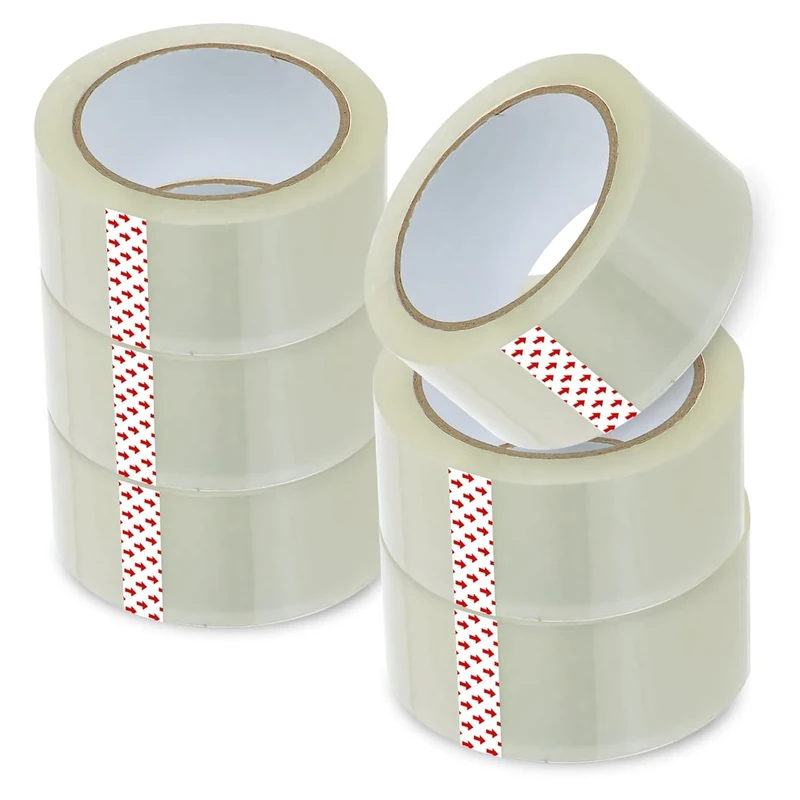 G4GADGET 6 Pack of 66 Meter Clear Box Packing Tape Strong Quality Tapes 48mm x 66m