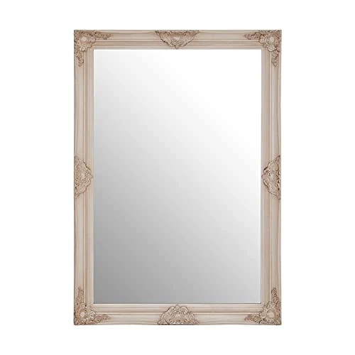 Premier Housewares Wall Mirror Bathroom/Bedroom/Hallway Wall Mounted Mirrors With Wooden Frame Round Shape/Vintage Design 5 x 102 x 72