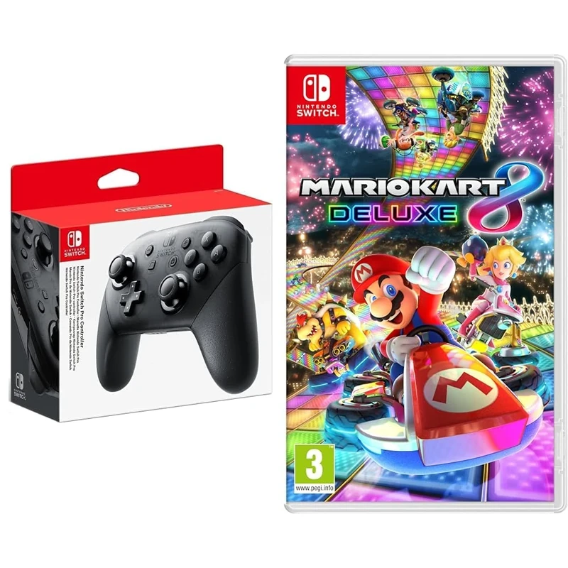 Nintendo Switch - Pro Controller & Mario Kart 8 Deluxe Switch