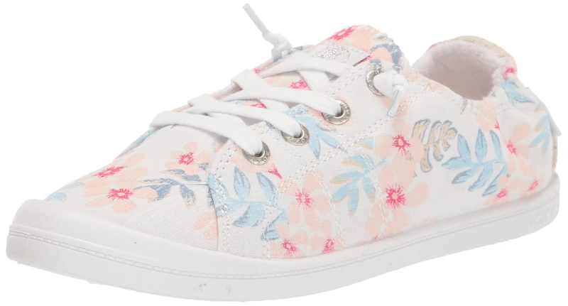 Roxy Women's Arjs300223-pwc Sneaker, Pink/White/C Bl, 4 UK