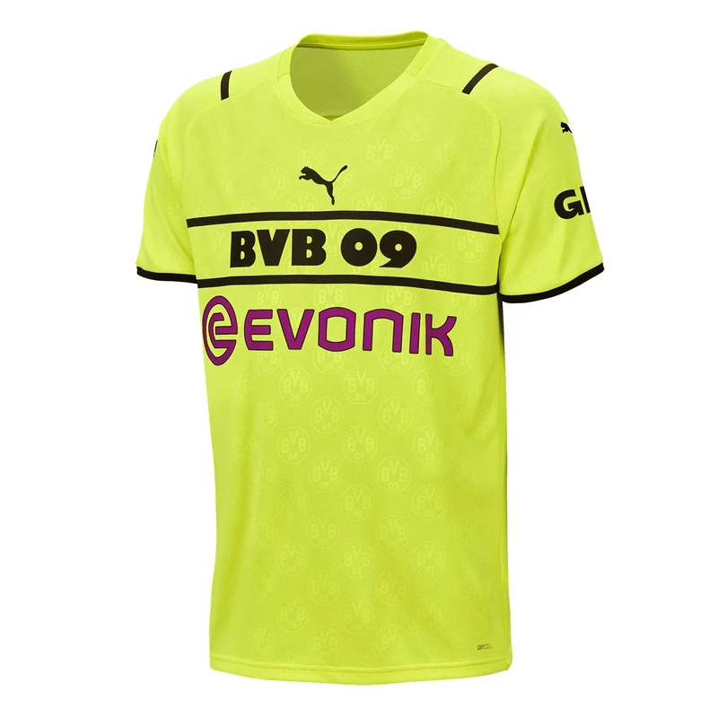 PUMA BVB Cup Shirt Replica w/Sponsor, Safety Yellow-puma Black