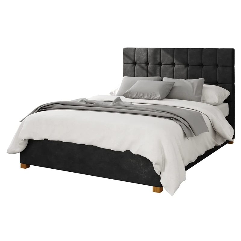 Aspire Beds Ottoman - 24 Square - Kimiyo Linen - Charcoal - 40