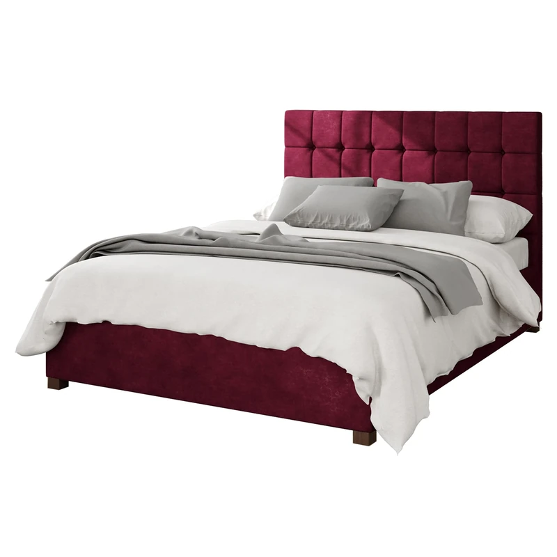 Aspire Beds Ottoman - 24 Square - Kimiyo Linen - Bordeaux - 50