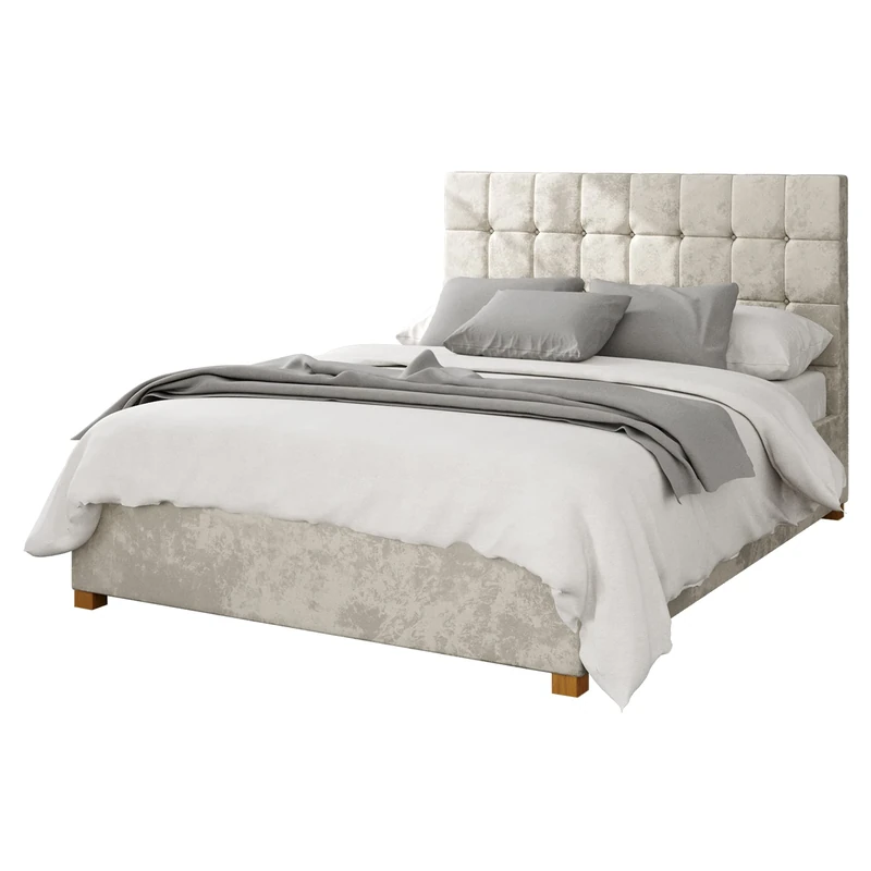 Aspire Beds Ottoman - 24 Square - Mirazzi Velvet - Pearl - 40