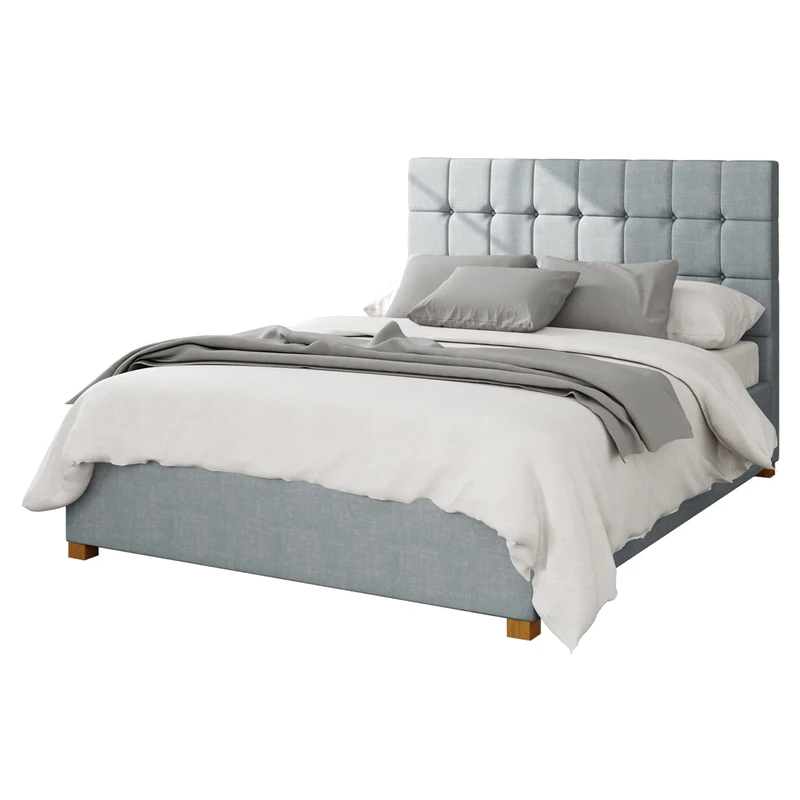 Aspire Beds Ottoman - 24 Square - Malham Weave - Sky - 30