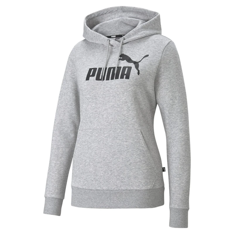 PUMA Women's ESS Hoodie Sweatshirt Light Gray Heather