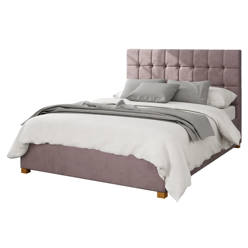 Aspire Beds Ottoman - 24 Square - Plush Velvet - Blush - 46
