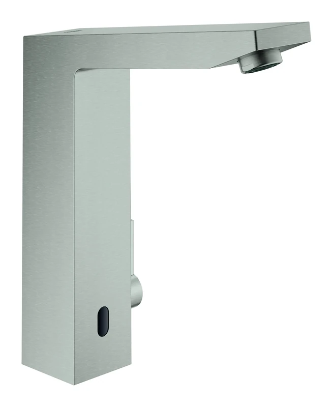 GROHE Eurocube E Touchless L-Size Basin Mixer with Mixing Device Water-Saving Tap, Infrared Sensor Technology, Stainless Steel Look 36441DC0