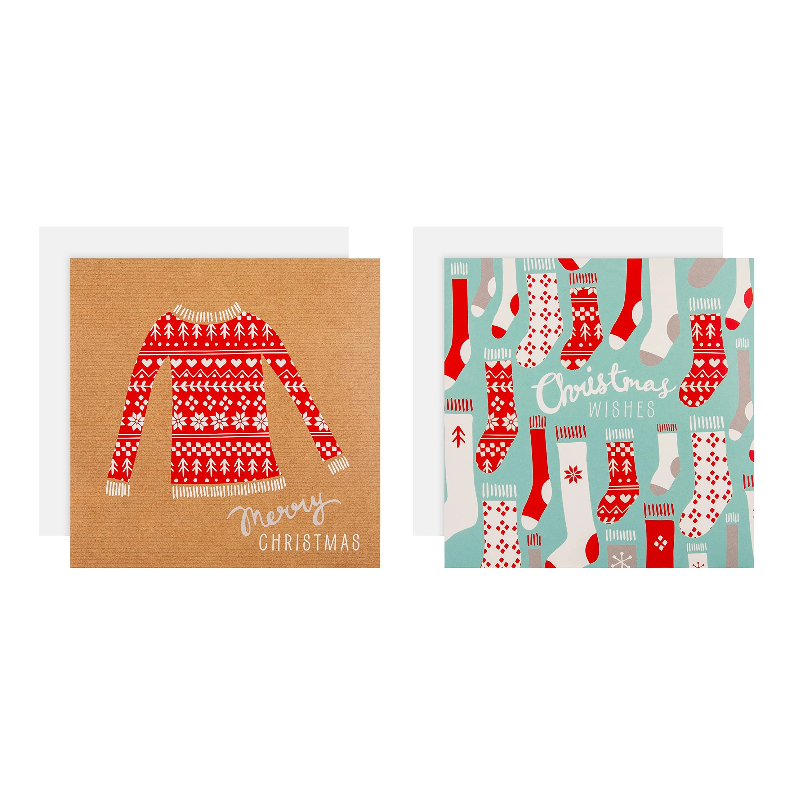 Hallmark Simply for You Collection Christmas Card Pack - 20 Cards in 2 Cosy Contemporary Designs