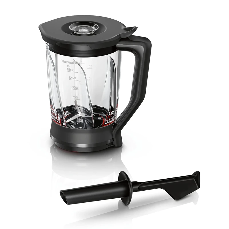 Bosch Hausgeräte Bosch mixer attachment, MUZ9MX2, capacity 2.3 L, ThermoSafe glass, dishwasher safe, perfect for crushed ice and smoothies, heat and cold resistant, suitable for OptiMUM and VitaPower series 4