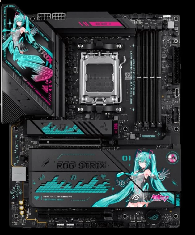 ASUS ROG Strix X870E-H Gaming Miku Motherboard - Image 1