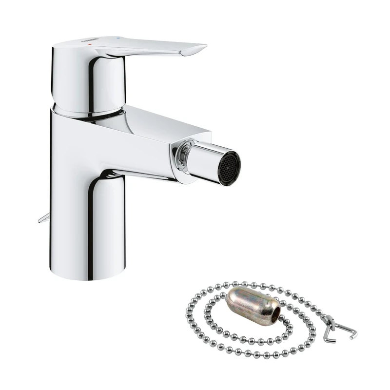 GROHE Start Quickfix Single-Lever Bidet Mixer with Retractable Chain, Water-Saving, Chrome 32281002