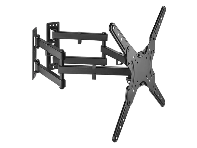 Equip 650328 Tilt/Swivel Corner TV Wall Mount/23 to 55 Inches/Wall Mount/6 Joints Tilt/Black