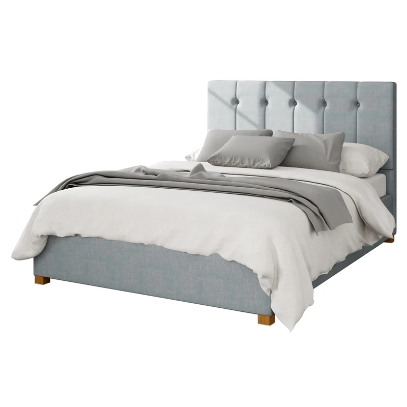Aspire Beds Ottoman - 5 Vert Ln - Malham Weave - Sky - 46