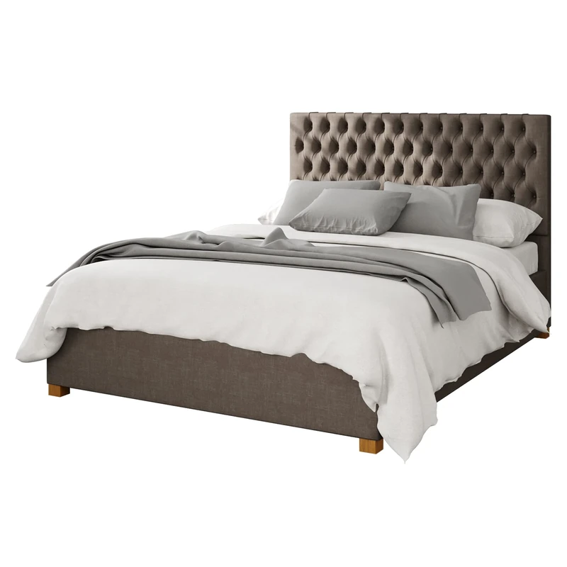 Aspire Beds Ottoman - 48 Diamond - Malham Weave - Slate - 60