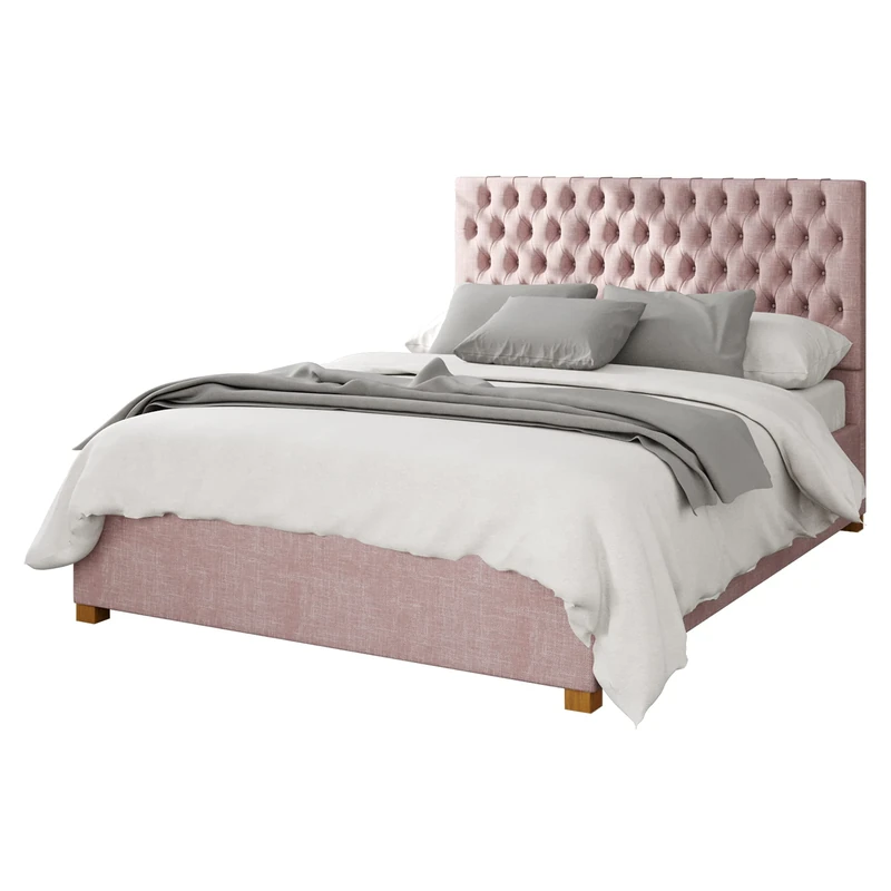Aspire Beds Ottoman - 48 Diamond - Pure Pastel Cotton - Tea Rose - 60