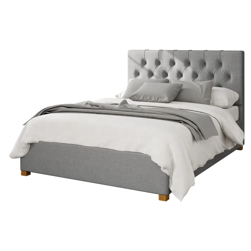 Aspire Beds Ottoman - 6 Diamond - Eire Linen - Grey - 40