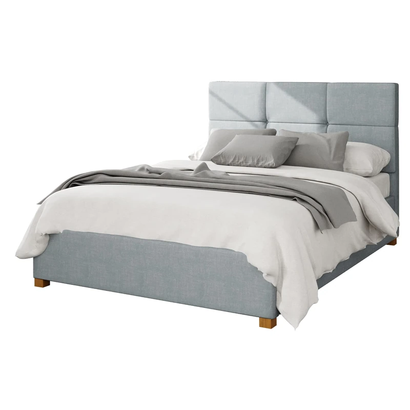 Aspire Beds Ottoman - 6 Square - Malham Weave - Sky - 30
