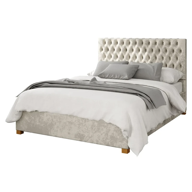 Aspire Beds Ottoman - 48 Diamond - Mirazzi Velvet - Pearl - 46