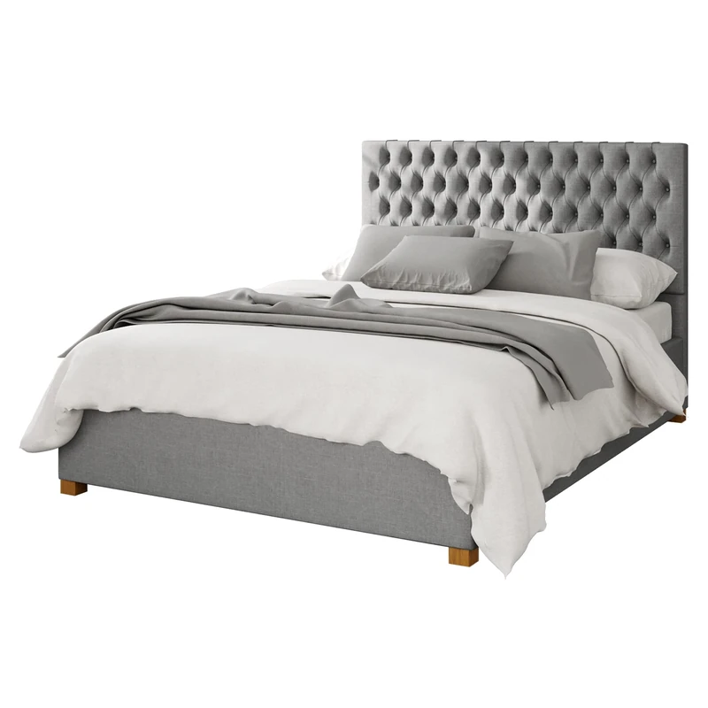 Aspire Beds Ottoman - 48 Diamond - Eire Linen - Grey - 30